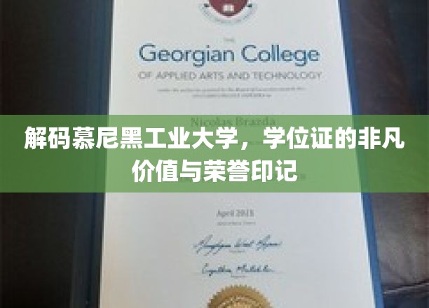 解码慕尼黑工业大学，学位证的非凡价值与荣誉印记