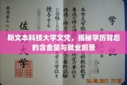 斯文高学历背后，斯文本科技大学文凭解析与职场价值展望