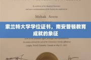 南安普顿荣耀见证，索兰特大学学位证书，成就教育里程碑