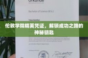 解锁精英学府的伦敦学院通行证，揭秘成功之门的关键钥匙