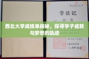 西北大学学子档案，解码成就背后的梦想之路