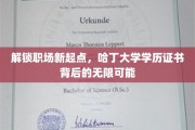哈丁大学学历证书，开启你的职场新篇章