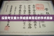 揭开考文垂大学成绩单背后的学术密码